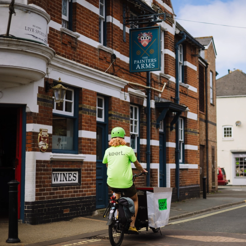 Ein Keert Cargobike im Einsatz auf der Isle of Wight