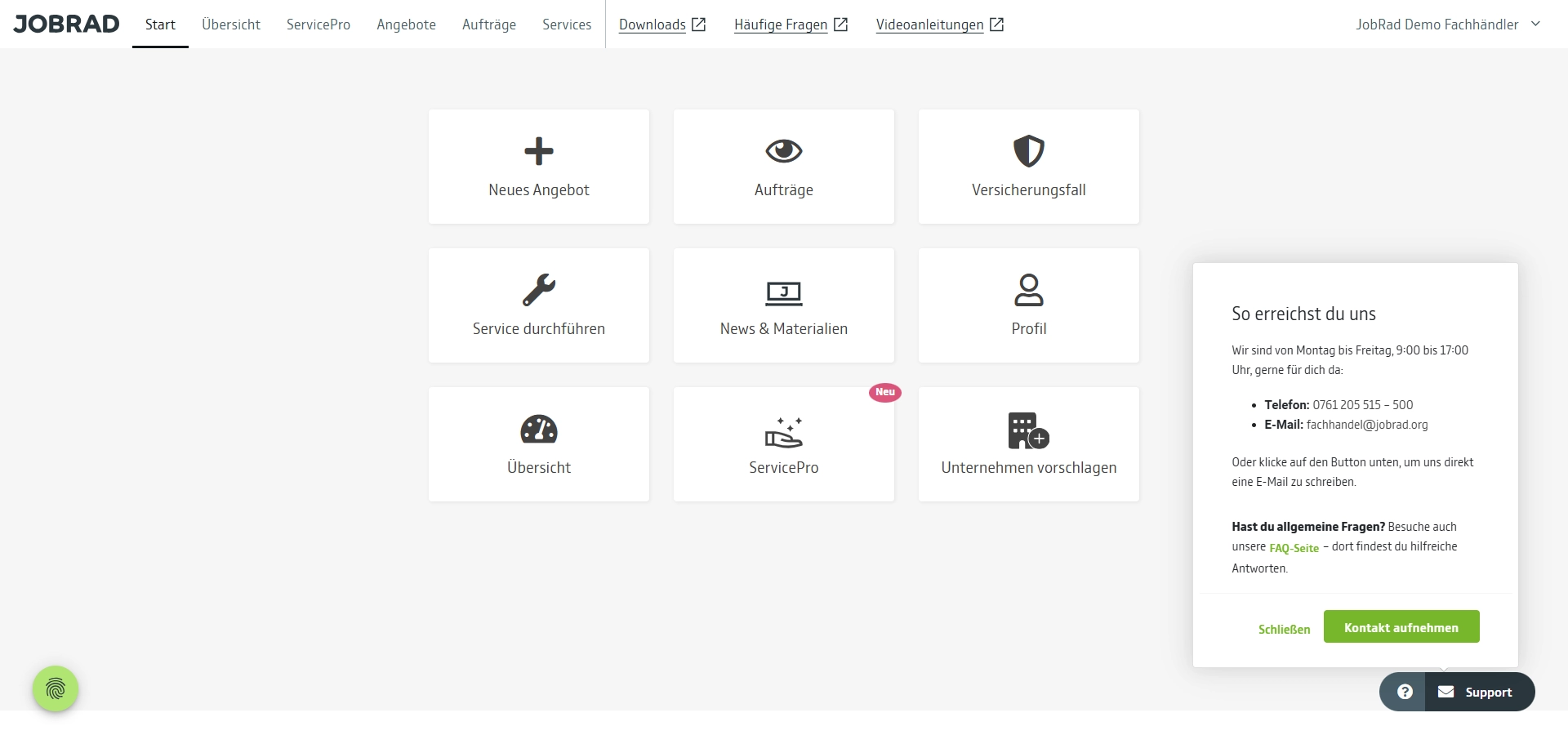 Ticketfunktion im Fachhändler-Portal Ticketfunktion im Fachhändler-Portal