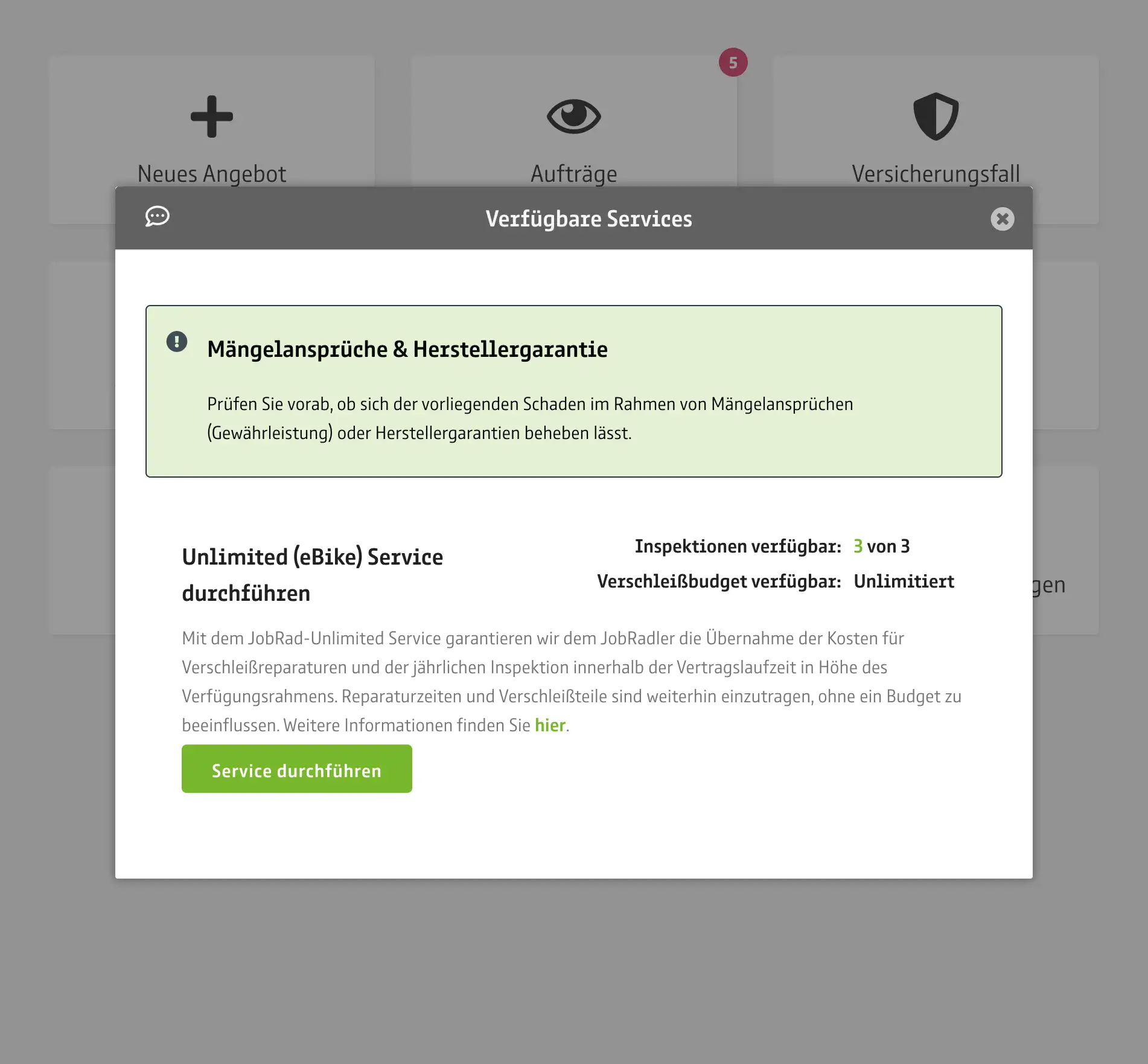 Screenshot Fachhandelsportal Unlimited Service Screenshot Fachhandelsportal Unlimited Service